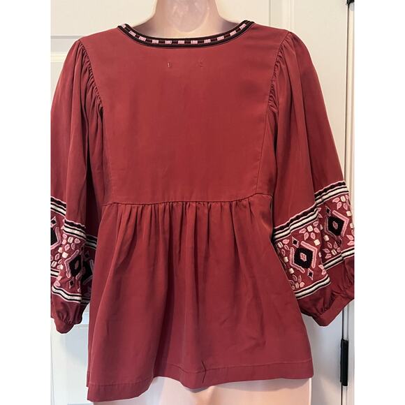 Marine Layer Tocaloma Boho Blouse, Size Small - Picture 4 of 8